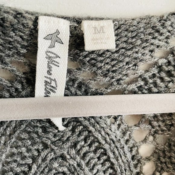 Others Follow Womens Wool Blend Deep V Chunk Knit Colorblock Cardigan Size M - Picture 4 of 8